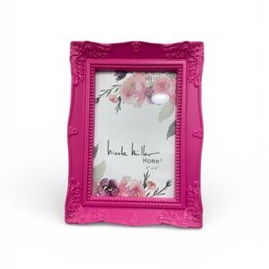 Nicole Miller Hot Pink Decorative Picture Frame - Fits 4 x 6 - Chic Girly Décor